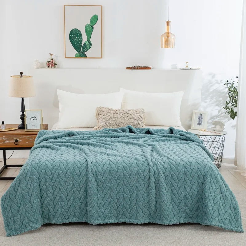 Thick Plush Fleece Throw Blanket