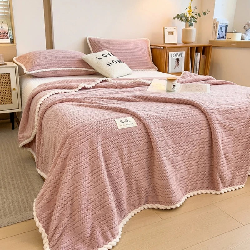 Warm Plaid Winter Throw Blanket