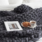Handwoven Wool Knitted Blanket