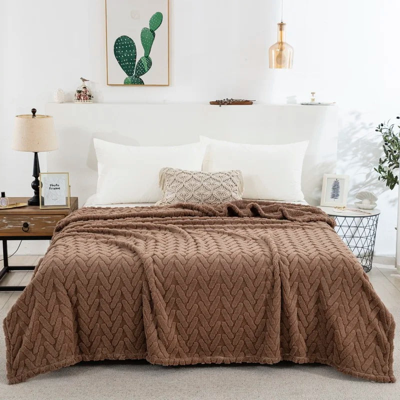 Thick Plush Fleece Throw Blanket