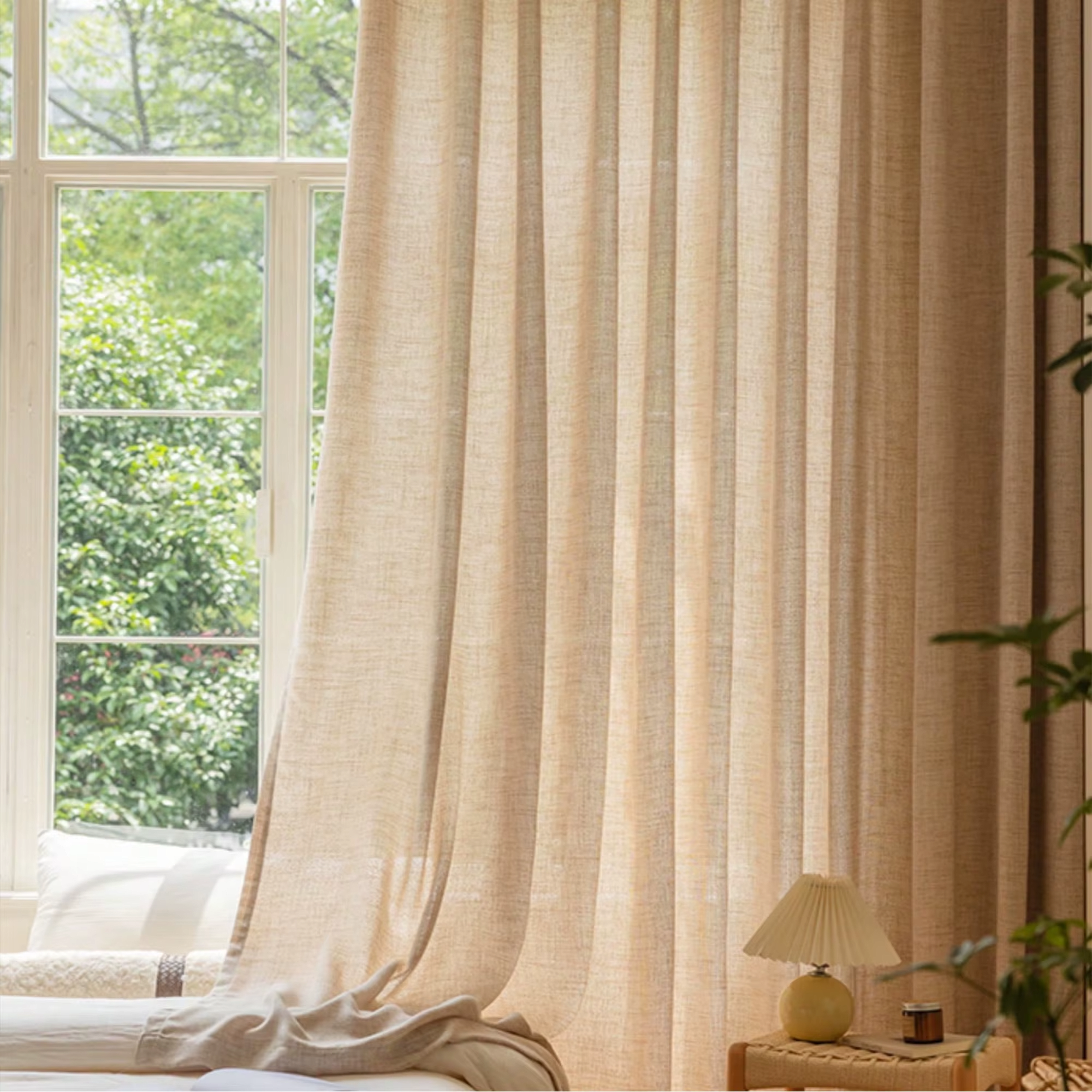 Breathable Linen Blackout Curtain
